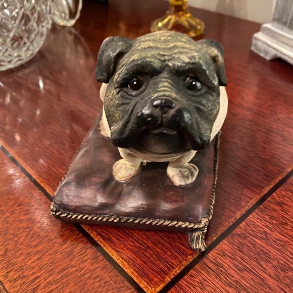 Pug Resin Dog on a pillow From CBK LLC LTD 2001 Paperweight would be nice! - Picture 2 of 7